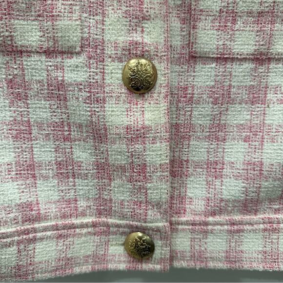 NWOT Zara Structured Pink Gingham Cropped Blazer. Blogger fave. - Picture 10 of 13